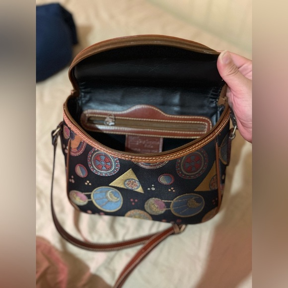 STUNNING VINTAGE GUY LAROCHE PARIS CROSSBODY BAG - RARE CELESTIAL PRINT DESIGN - Picture 7 of 7